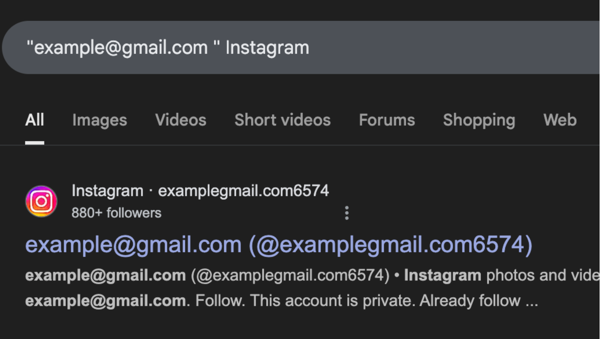 Google the Email Address