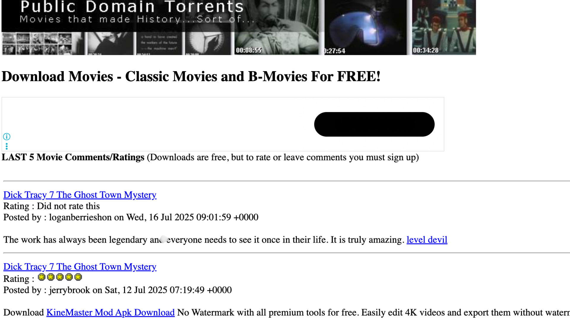 Public Domain Movie Torrents
